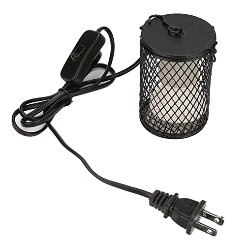 Tbest Heat Lamp for Reptiles,Bird Cage Heater Reptile Nano,Chicken Coop Heater,Safer Than Brooder Lamps 100W Infrared Ceramic Emitter Heat Light Bulb Lamp Pet Reptile Brooder(Black) - color: Black