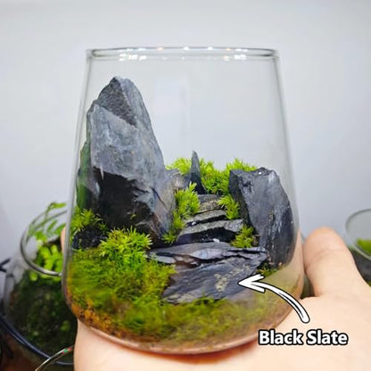 Natural Rocks Slate Stone 1-2.5 Inches Decorative Rocks for Miniature Landscaping,Fairy Gardens,Bonsai,DIY Crafts, Aquariums & Reptile Terrariums-2lb - size: 2lb(1-2.5Inch)