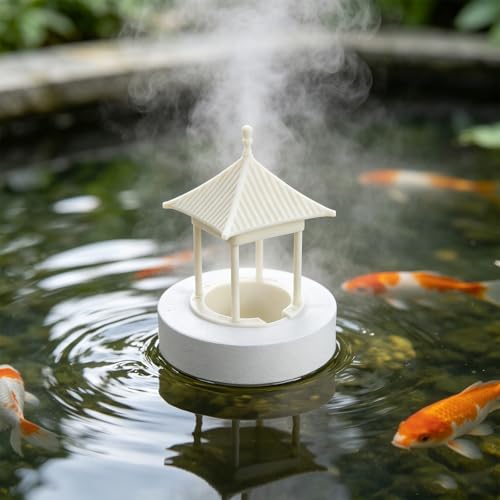 Ultrasonic Mist Maker: Ultrasonic Mist Maker - Pavilion Decorative Water Atomizer - Pond Fogger with White Float for Aquarium Reptile Habitat