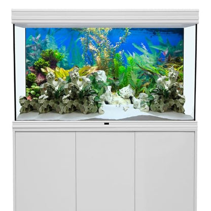 AWERT 36x20 inches Aquarium Background Aquatic Plant River Bed & Lake Fish Tank Background Vinyl - size: 36x20in/90x50cm