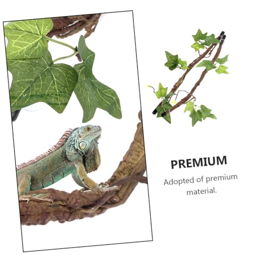 jojofuny 2Pcs Reptile Vines with Suction Cups Jungle Climber Branches for Snakes Lizards Geckos Terrarium Habitat Decoration and Exercise