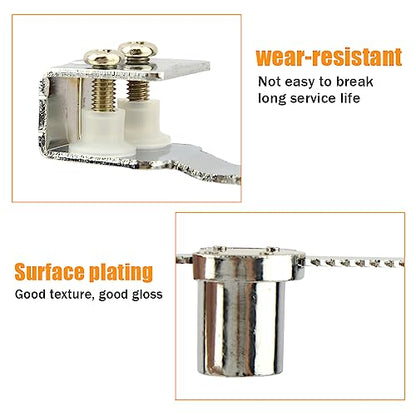 2 Pack Sliding Glass Door with Key,Ratchet Lock with Chrome Finish,Display Case Locks Showcase Lock,Security Showcase Display Door Lock with Key,Cabinet Doors Lock,Keyed Alike