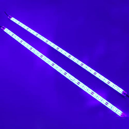 LEDENET 440nm Blue Waterproof LED Grow Light Strips, 12V DC Aquarium LED Strip Aluminum Lighting, 2 pc 20" Blue Boat Rigid LED Lights Strips, Marine LED Lights Bar - size: 2 x 20'' 440nm