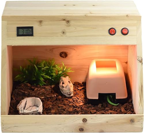 OMEM Reptiles Hideout Humidification Cave with Basin for Gecko (Medium) - size: M