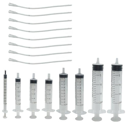 8Pcs Pet Bird Parrot Milk Syringe Set, Hand Feeding Syringe with Soft Tubes (1ml+3ml+5ml+10ml+20ml) - size: 1ml+3ml+5ml+10ml+20ml