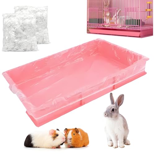 100 Pcs Disposable Cage Liners 27.6' X 19.7'' - Clear, Plastic Toilet Film for Bunny, Hamster, Totoro, Hedgehog, Guinea Pig & Small Animal Habitats - color: Large（27.6'' X 19.7''）, size: 1 Count (Pack of 100)