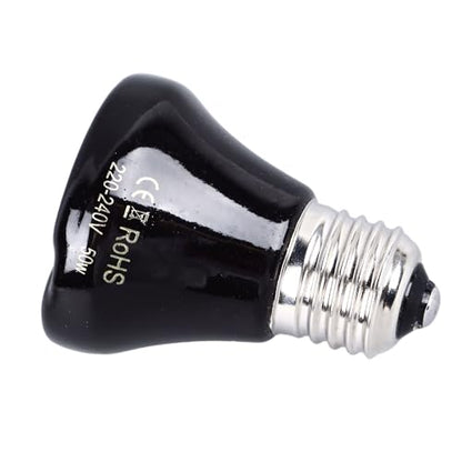 Yosoo Health Gear Reptile Heat Lamp Ceramic Emitter, No Light Heat Bulbs for Cats, Chickens, Parrots, Reptiles and Small Animals (50w) - style: 50w