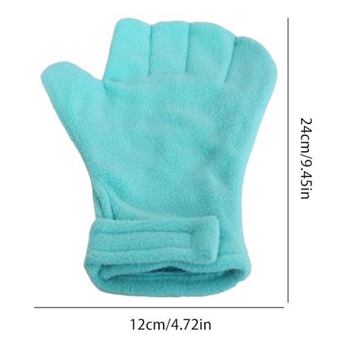 Anti Bite Gloves | Scratch Resistant Mitts - Hamster Calming Gloves | for Sugar Petaur Bird Parrot Hedgehog - color: Blue