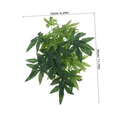 FOMIYES Realistic Fake Rattan Plants for Bearded Dragon Tank Reptile Habitat Decorations with Suction Cups