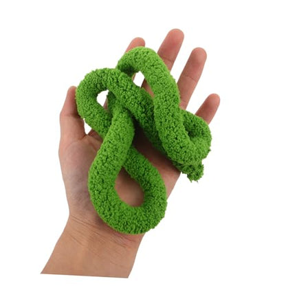 TOYANDONA Flexible Reptile Climbing Vine with Enhanced Grip Surface for Lizard Tank and Terrarium, Realistic Green Plush Rope with Suction Cup Hook for Chameleon Habitat Decor