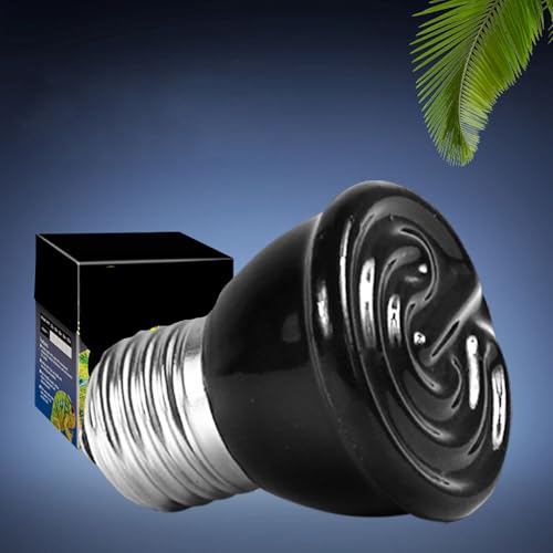 ZJchao 100W Ceramic Heating Lamp, Infrared Heat Bulb Non Luminous Pet Heating Light for Reptiles, with E26 E27 Screw Plug