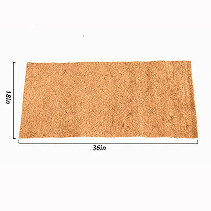Reptile Carpet Natural Coconut Fiber, 36" x 18" Tortoise Carpet Mat for Pet Terrarium Liner, Reptile Bedding Supplies for Lizard, Snake, Chameleon, Turtle, Bearded Dragon (2 Pack) - size: 36"x18" 2pack