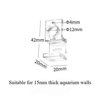 6pcs Aquarium Lid Support Bracket Fish Tank Cover Holder Stand Acrylic Fishtanks Cover Support Clamp Clips for Aquariums (Suitable for 15mm Thick Aquarium Walls) - size: Suitable for 15mm thick aquarium walls