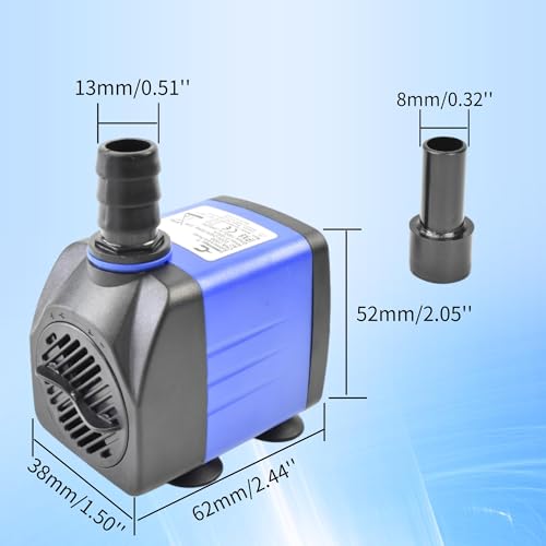 CONQUERALL 10W 158GPH Garden Fountain Pump 4.1ft Transfer Water for Aquarium Pool Waterfall Hydroponic - color: 158gph-10w, size: 1PC