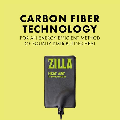 Zilla Heat Mat, Terrarium Heater for Reptiles, Snakes (Ball Pythons, Corn Snakes), Leopard Geckos, Tortoises, Amphibians and Arachnids, Mini, Fits 1-5 Gallon, 4 Watt - size: Mini , 4" x 7"