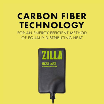 Zilla Heat Mat, Terrarium Heater for Reptiles, Snakes (Ball Pythons, Corn Snakes), Leopard Geckos, Tortoises, Amphibians and Arachnids, Mini, Fits 1-5 Gallon, 4 Watt - size: Mini , 4" x 7"