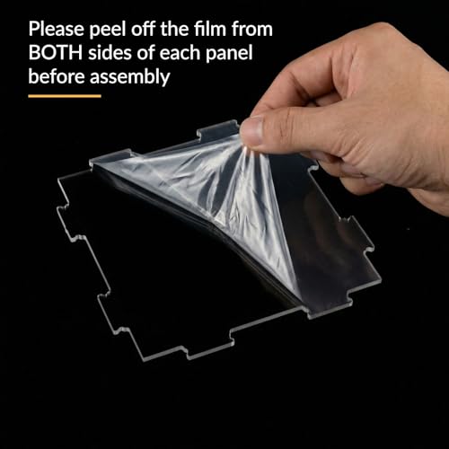 9.8 Inch Jumping Spider Enclosure, Desktop Micro Terrarium, Breeding Box, 360° Clear Acrylic Insect Habitat, 3-Side Ventilation, Easy Assembly, for Mantis, Tarantula, Snail, Small Reptiles, Plants