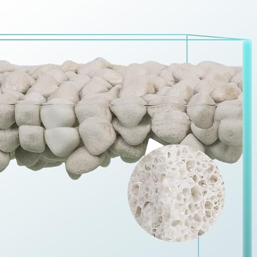 UPETTOOLS Aquarium Biological Filter Media, 1.2 Inch Floating Ceramic Bio Media with Porous Massive Surface Area for Freshwater and Saltwater Fish Tank - size: Floating Ceramic Bio Media