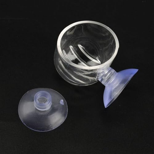 Floating Shrimp Bowl, Aquarium Feeding Tray with Suction Cup, Fish Food Cup Accessory, Reptile and Aquatic Pet Feeder, Tank Tortoise Gecko Bearded Dragon Betta Turtle Shrimp Crab Frog Snake Spider - size: Small