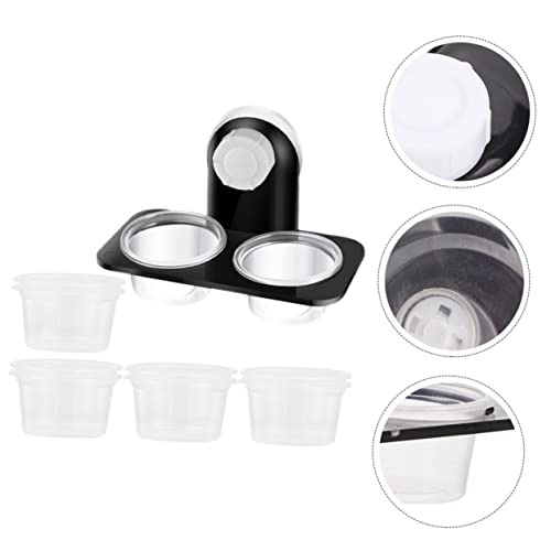 BESPORTBLE 1set Suction Cup Feeding Bowls for Reptiles Practical Reptile Water and Food Dispenser Bowls and Easy to Clean Feeding Tools for Turtles Lizards and Geckos
