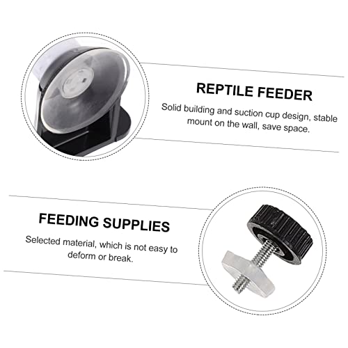 Abaodam 1set Reptile Feeders Double Bowl Design Lizard Water Basin Easy to Clean Feeding Dish for Bearded Dragons Geckos and Frogs