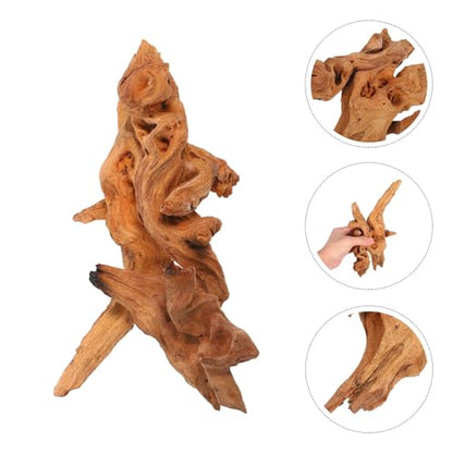 Natural Aquarium Driftwood 2pcs Mini Fish Tank Decoration 10-15cm 25-30cm Freshwater Wood for Reptile Terrarium Climbing Branch and Aquascaping