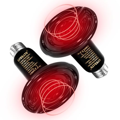2 Pack Reptile Ceramic Lamp 0.28 inch(85mm)- No Light Reptile Heat Lamp for Bearded Dragons, Turtles, Snakes, Lizards - Ideal for Pet Brooders - Safe Heating for Amphibians & Small Animals - color: 100 Watt, size: 85 mm
