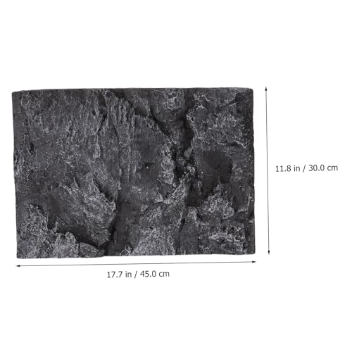 3D PU Material Reptile Tank Background Board Natural Stone Effect Decor for Tortoise Gecko Lizard Sturdy and Realistic Backdrop for Reptile Enclosure