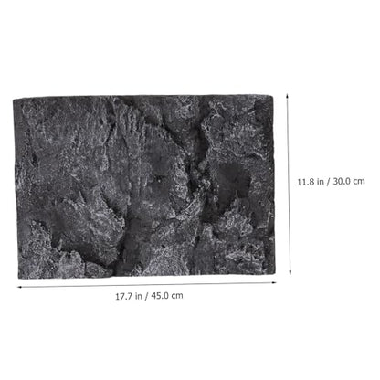3D PU Material Reptile Tank Background Board Natural Stone Effect Decor for Tortoise Gecko Lizard Sturdy and Realistic Backdrop for Reptile Enclosure