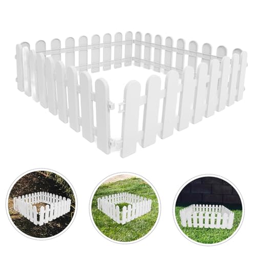 Outdoor Tortoise Enclosure Plastic Fencing 4-Piece PET Safety Fence for Reptiles Portable and Sturdy Tortoise Isolation Pen for Sunbathing and Grazing