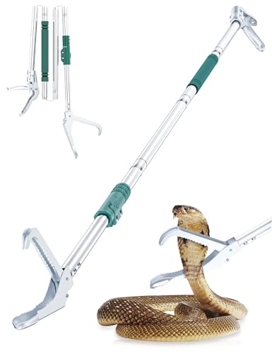69" Snake Grabber,Heavy Duty Professional Snake Tongs for Rattlesnake Reptile,Extend Long Keep Safe Snake Catcher for Outdoor, Garden