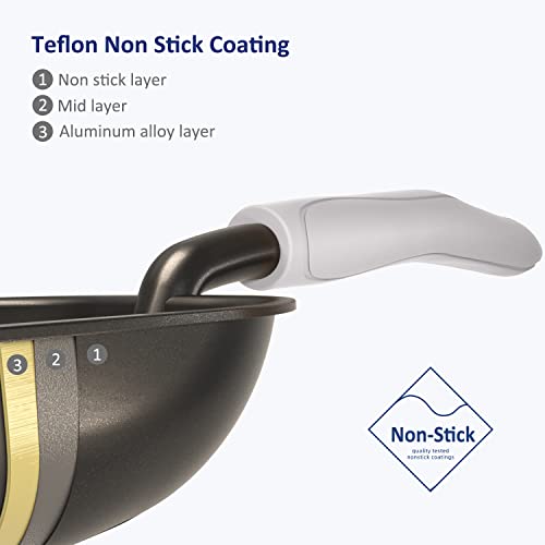 WePet Cat Litter Scoop, Non-Stick Plated Aluminum Alloy Sifter, Kitty Durable Metal Scooper, Deep Shovel, Long Handle, Kitten Pooper Lifter, Size Medium, Coated Black Body with Grey Handle - color: #05 Grey, size: Medium