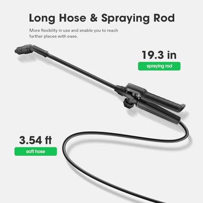 VIVOSUN 2.1Gal/8L Pump Pressure Sprayer, Pressurized Water Spray Bottle with Adjustable Shoulder Strap, Adjustable Nozzle, Safety Valve & Additional Seals, Ideal for Watering, Fertilizing, Cleaning - size: 2.1 Gallon / 8 Liter
