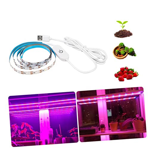 VICASKY USB Full Plant Growth Lamp Strips Waterproof LED Grow Light Strips Adjustable Brightness for Indoor Plants 5V Touch Control for Greenhouse Lighting