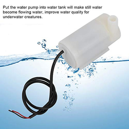 Micro Submersible Water Pump USB Powered Mini Water Pump for Aquariums Fish Tanks Computer Cooling Systems White Plastic 43x23x31mm 3-5V DC