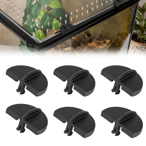 Enclosures Lid Clip Compatible with Exo Terra, Suitable for Terrariums and Animal Cages, Easy-Lock Frame 6Pcs