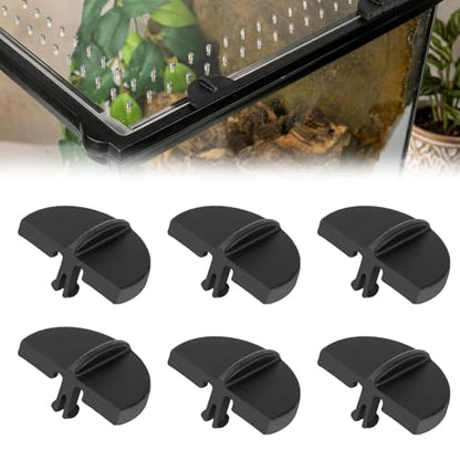 Enclosures Lid Clip Compatible with Exo Terra, Suitable for Terrariums and Animal Cages, Easy-Lock Frame 6Pcs