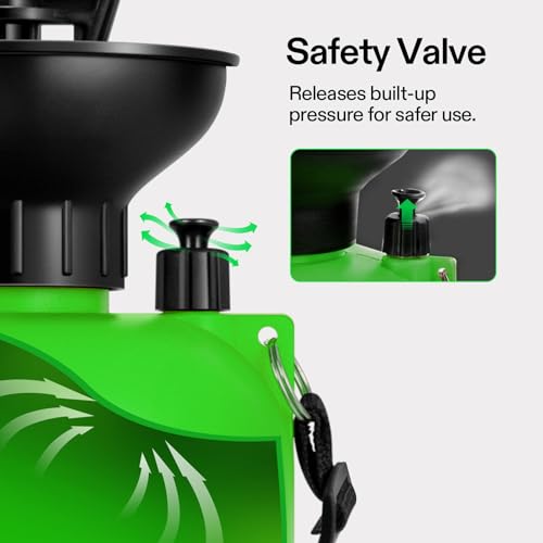 VIVOSUN Pump Sprayer 2 Gallon, Pressurized Lawn & Garden Water Spray Bottle with Adjustable Shoulder Strap, Pressure Relief Valve, for Spraying Plants, Garden Watering and Cleaning - color: Green, size: 2.1 Gallons
