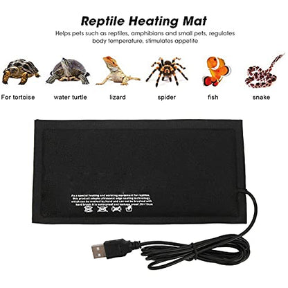 plplaaoo Constant Temperature Under Tank Terrarium Warmer Heating Mat, Reptile Heating Pad, Adjustable Temperature Under Tank Terrarium Heater, Heat Mat for Turtle Snake Frog Lizard Small Animals(L) - size: Large