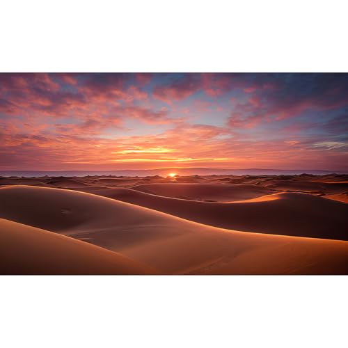 Desert Reptile Tank Background Majestic Sunset Desert Landscape Terrarium Background Desert Sand Dune Reptile Habitat Background Sunrise Deep Desert Aquarium Background Fish Tank Background 72x18in - size: 72(W)x18(H)inches/ 180(W)*45cm(H)