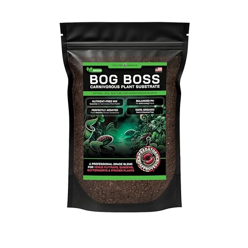 BOG BOSS - Premium Carnivorous Plant Soil Blend | Ideal for Venus Flytraps, Sundews, Nepenthes Pitcher Plants & Butterworts (2 QT's) - size: 2 qt