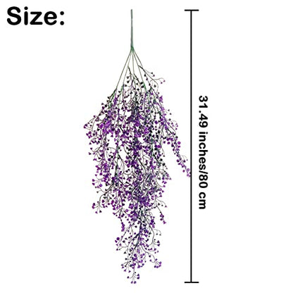 Hanging Plants for Reptile Tank,Bearded Dragon Plastic Flexible Fake Vines Plant Leaves with Suction Cup Lizards Terrarium Habitat Decorations for Geckos Turtles Snake Frog Chameleon(2 Pcs)