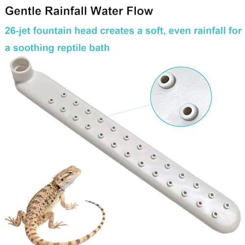 Accessories for Bearded Dragon Pool,Bearded Dragon Fountain & Bathing Accessories, – Gentle Water Flow, Low-Noise Pump, Versatile for Reptile Tanks.