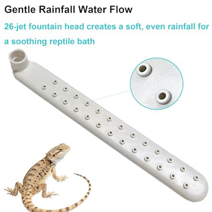 Accessories for Bearded Dragon Pool,Bearded Dragon Fountain & Bathing Accessories, – Gentle Water Flow, Low-Noise Pump, Versatile for Reptile Tanks.