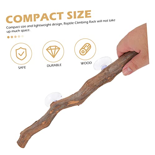 BESTonZON Wooden Tree Branch Reptile Accessory for Bearded Dragons Chameleons and Geckos Natural Climbing Rack for Relief and Exercise Terrarium Decoration
