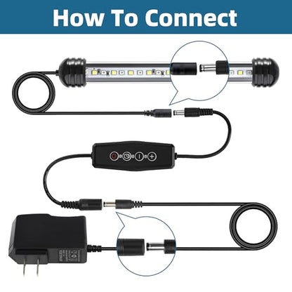DaToo Aquarium Light Timer&Dimmer Fish Tank Light Controller with Adjustable Brightness Single Channel LED Light Timer 4/8/12h Dimmer Lights Switch for 5-24V DC LED Lights