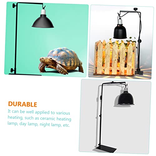 Adjustable Reptile Heating Lamp Stand Metal Lamp Rack Safety for Household Pets Wide Use for Fluorescent Ceramic Bulbs