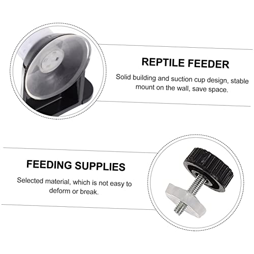BESPORTBLE 1set Wall-Mounted Reptile Water Bowl Suction Cup Feeding Dish for Lizards Geckos and Frogs Space-Saving Design Easy to Clean Capacity