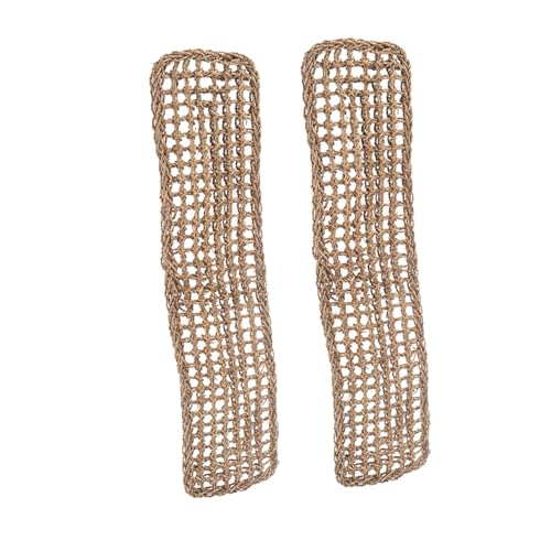 POPETPOP 2Pcs Reptile Hammock Beds Handwoven Seagrass Loungers for Lizards Bearded Dragons Compact Hanging Basking Pads for Terrarium Pets
