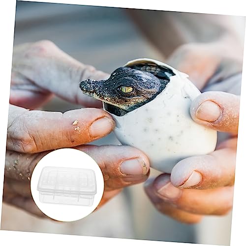 Toddmomy 16-Compartment Reptile Egg Incubator Tray 2-Pack Hatching Box for Gecko and Lizard Eggs Sturdy Plastic Breeding Box for PET Reptile Supplies